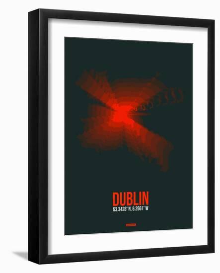 Dublin Radiant Map 3-NaxArt-Framed Art Print