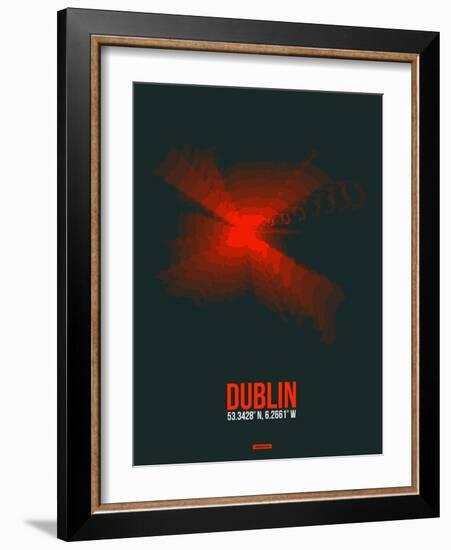 Dublin Radiant Map 3-NaxArt-Framed Art Print