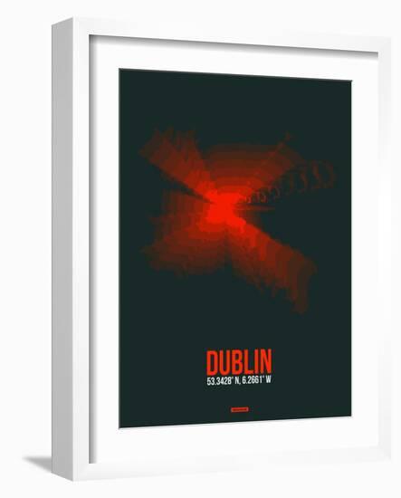 Dublin Radiant Map 3-NaxArt-Framed Art Print