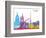 Dublin Skyline Pop-paulrommer-Framed Art Print