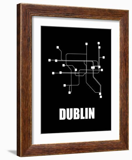 Dublin Subway Map III-null-Framed Art Print