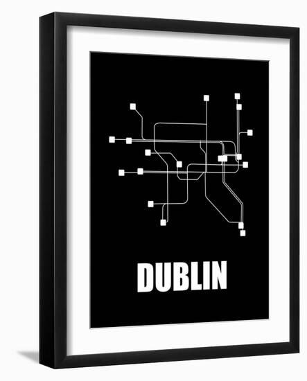 Dublin Subway Map III-null-Framed Art Print