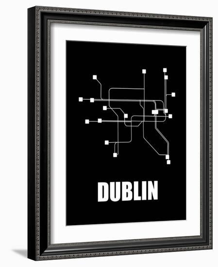 Dublin Subway Map III-null-Framed Art Print