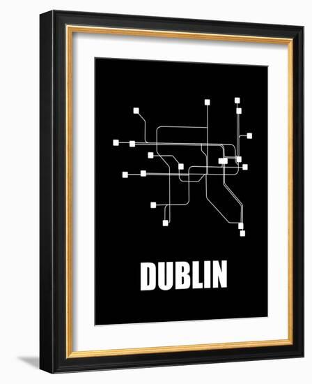 Dublin Subway Map III-null-Framed Art Print