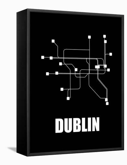 Dublin Subway Map III-null-Framed Stretched Canvas