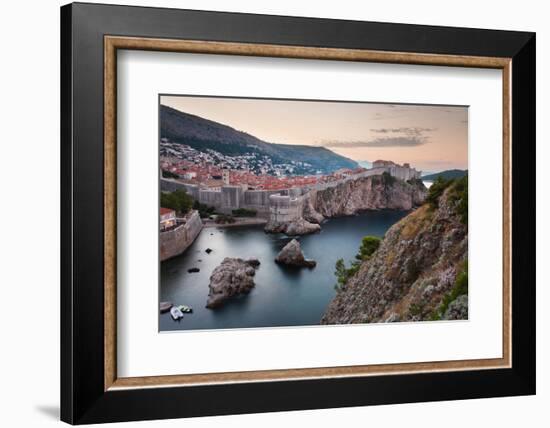 Dubrovnik and the City Walls at Sunrise-Matthew Williams-Ellis-Framed Photographic Print