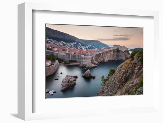 Dubrovnik and the City Walls at Sunrise-Matthew Williams-Ellis-Framed Photographic Print