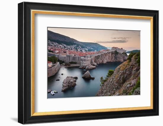 Dubrovnik and the City Walls at Sunrise-Matthew Williams-Ellis-Framed Photographic Print