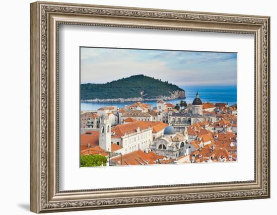 Dubrovnik Cathedral and Lokrum Island Elevated View-Matthew Williams-Ellis-Framed Photographic Print