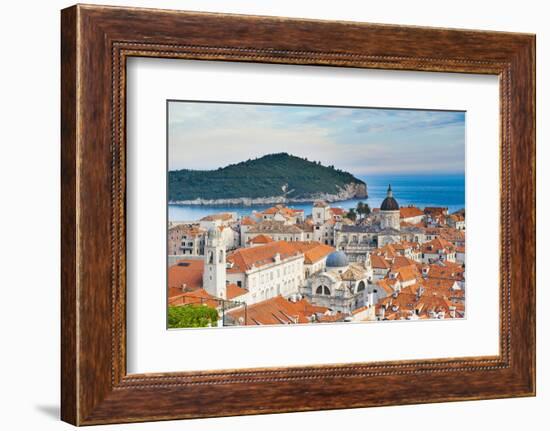 Dubrovnik Cathedral and Lokrum Island Elevated View-Matthew Williams-Ellis-Framed Photographic Print