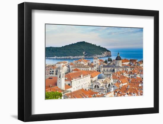 Dubrovnik Cathedral and Lokrum Island Elevated View-Matthew Williams-Ellis-Framed Photographic Print