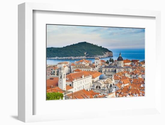 Dubrovnik Cathedral and Lokrum Island Elevated View-Matthew Williams-Ellis-Framed Photographic Print