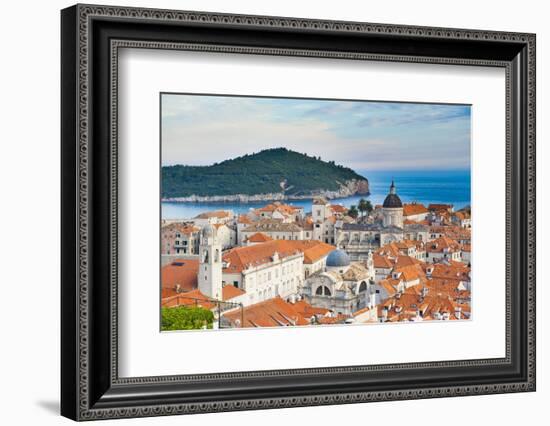 Dubrovnik Cathedral and Lokrum Island Elevated View-Matthew Williams-Ellis-Framed Photographic Print