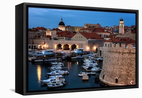 Dubrovnik Harbour, UNESCO World Heritage Site, Croatia, Europe-Karen McDonald-Framed Premier Image Canvas