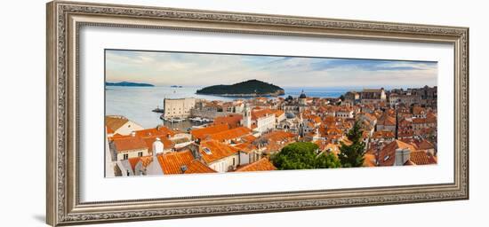 Dubrovnik Old Town and Lokrum Island from Dubrovnik City Walls-Matthew Williams-Ellis-Framed Photographic Print