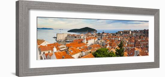 Dubrovnik Old Town and Lokrum Island from Dubrovnik City Walls-Matthew Williams-Ellis-Framed Photographic Print