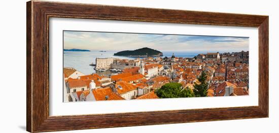 Dubrovnik Old Town and Lokrum Island from Dubrovnik City Walls-Matthew Williams-Ellis-Framed Photographic Print