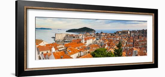 Dubrovnik Old Town and Lokrum Island from Dubrovnik City Walls-Matthew Williams-Ellis-Framed Photographic Print