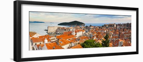 Dubrovnik Old Town and Lokrum Island from Dubrovnik City Walls-Matthew Williams-Ellis-Framed Photographic Print