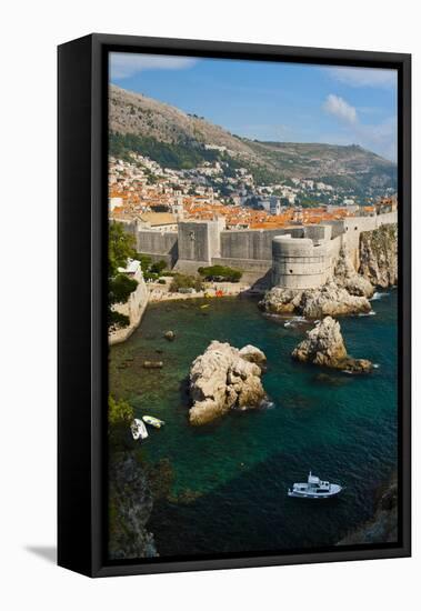 Dubrovnik Old Town and the City Walls-Matthew Williams-Ellis-Framed Premier Image Canvas