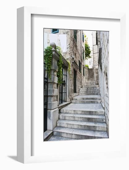 Dubrovnik Old Town, One of the Narrow Side Streets, Dubrovnik, Croatia, Europe-Matthew Williams-Ellis-Framed Photographic Print