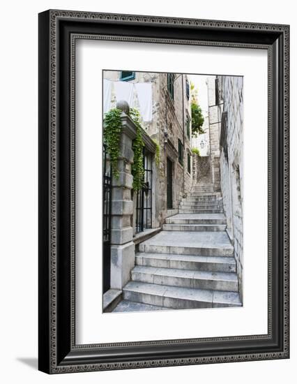 Dubrovnik Old Town, One of the Narrow Side Streets, Dubrovnik, Croatia, Europe-Matthew Williams-Ellis-Framed Photographic Print