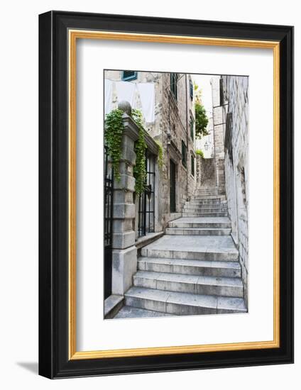 Dubrovnik Old Town, One of the Narrow Side Streets, Dubrovnik, Croatia, Europe-Matthew Williams-Ellis-Framed Photographic Print