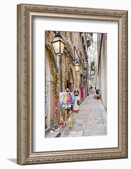 Dubrovnik Old Town, One of the Narrow Side Streets, Dubrovnik, Croatia, Europe-Matthew Williams-Ellis-Framed Photographic Print