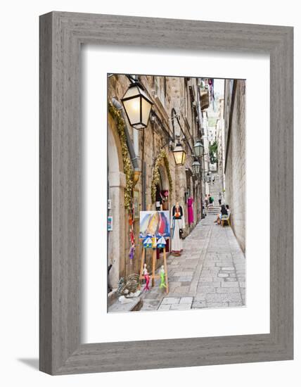 Dubrovnik Old Town, One of the Narrow Side Streets, Dubrovnik, Croatia, Europe-Matthew Williams-Ellis-Framed Photographic Print