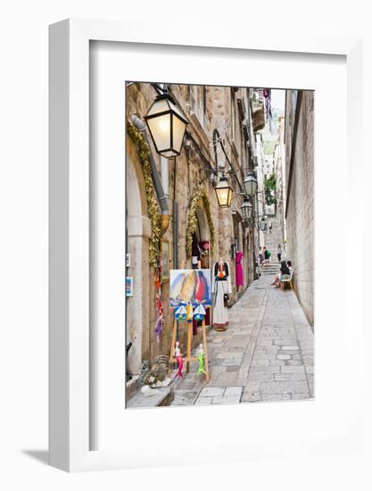 Dubrovnik Old Town, One of the Narrow Side Streets, Dubrovnik, Croatia, Europe-Matthew Williams-Ellis-Framed Photographic Print