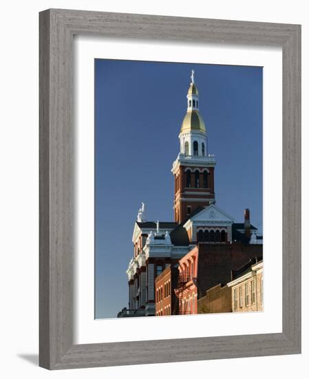 Dubuque County Courthouse, Dubuque, Iowa-Walter Bibikow-Framed Photographic Print