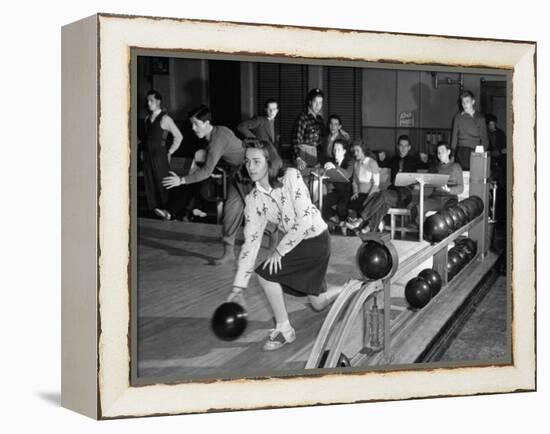 Dubutantes with Bowling with their Dates-William C^ Shrout-Framed Premier Image Canvas