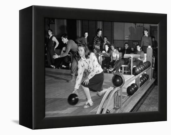 Dubutantes with Bowling with their Dates-William C^ Shrout-Framed Premier Image Canvas