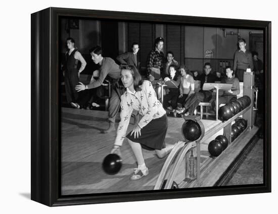 Dubutantes with Bowling with their Dates-William C^ Shrout-Framed Premier Image Canvas