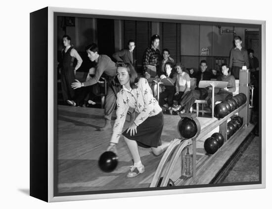 Dubutantes with Bowling with their Dates-William C^ Shrout-Framed Premier Image Canvas