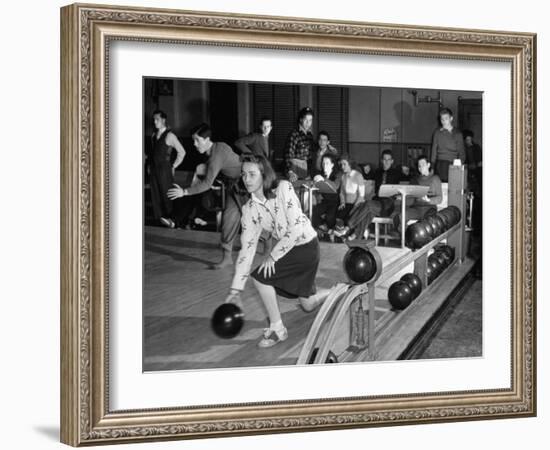 Dubutantes with Bowling with their Dates-William C^ Shrout-Framed Photographic Print