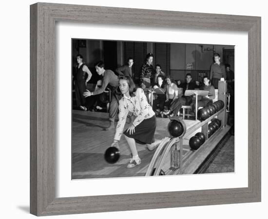 Dubutantes with Bowling with their Dates-William C^ Shrout-Framed Photographic Print