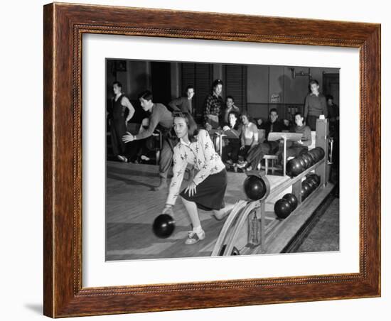 Dubutantes with Bowling with their Dates-William C^ Shrout-Framed Photographic Print