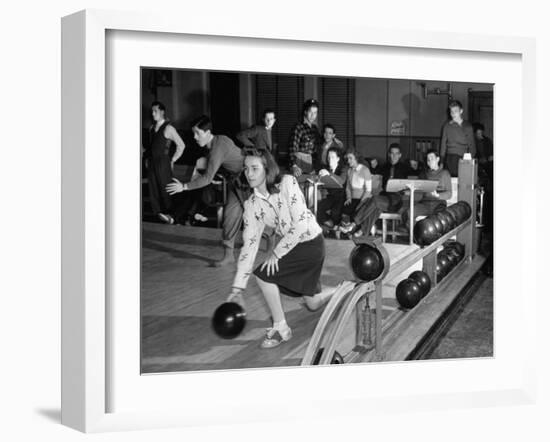 Dubutantes with Bowling with their Dates-William C^ Shrout-Framed Photographic Print