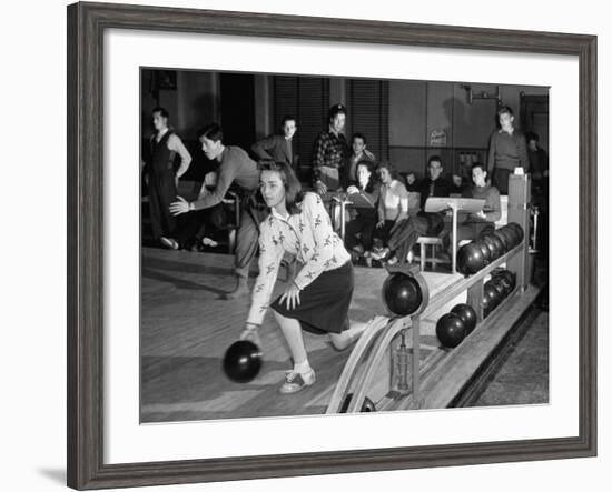 Dubutantes with Bowling with their Dates-William C^ Shrout-Framed Photographic Print