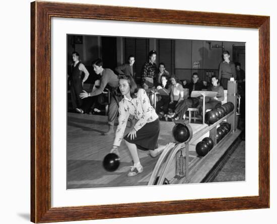 Dubutantes with Bowling with their Dates-William C^ Shrout-Framed Photographic Print