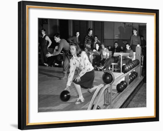 Dubutantes with Bowling with their Dates-William C^ Shrout-Framed Photographic Print