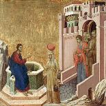Christ and the Samaritan Woman, Ca 1310-Duccio di Buoninsegna-Giclee Print