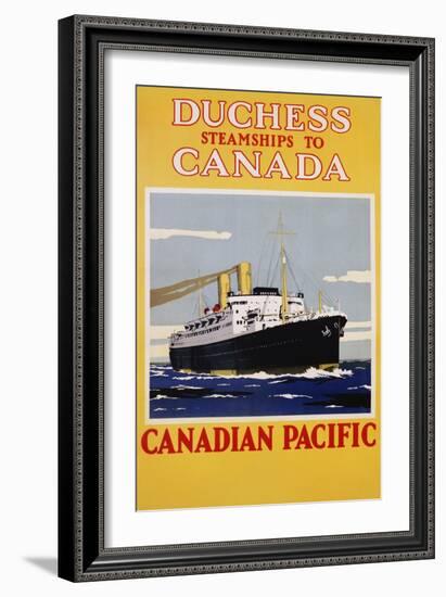 Duchess Steamships to Canada Poster-null-Framed Giclee Print