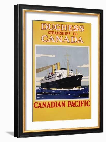 Duchess Steamships to Canada Poster-null-Framed Giclee Print