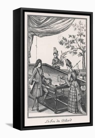 Duchesse de Bourgogne Playing Billiards-null-Framed Stretched Canvas