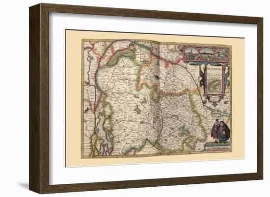 Duchy of Brabant-Pieter Van der Keere-Framed Art Print