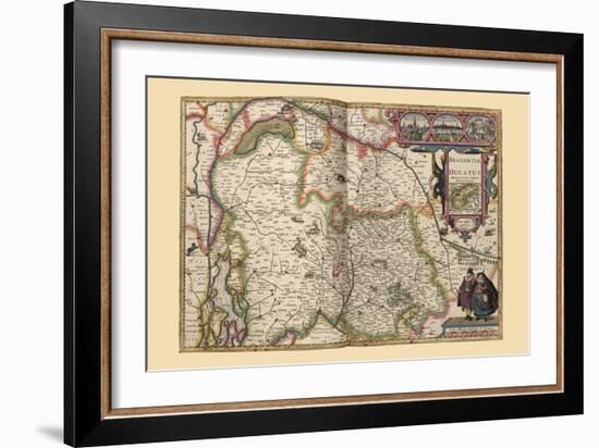 Duchy of Brabant-Pieter Van der Keere-Framed Art Print