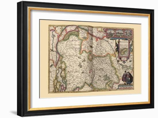 Duchy of Brabant-Pieter Van der Keere-Framed Art Print