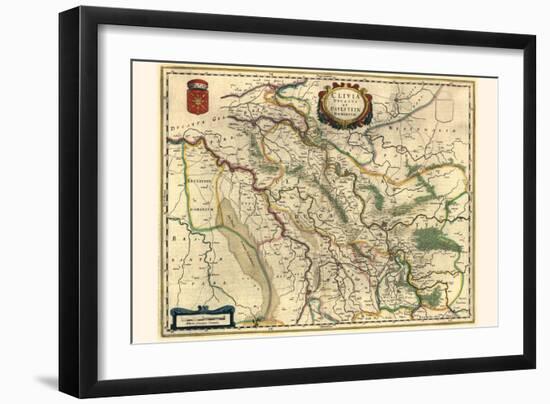 Duchy Of Cleves And Ravenstein Domain-Willem Janszoon Blaeu-Framed Art Print